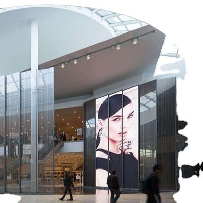 GCL εσωτερική κουρτίνα διαφανής LED τοίχος για διαφήμιση σταθμού του μετρό