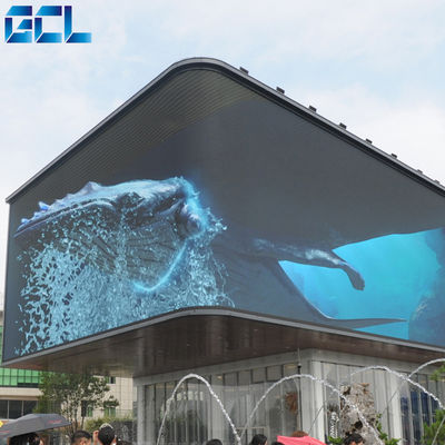 Υψηλή φωτεινότητα 6500nits Εξωτερική οθόνη LED Media GCL P6 HD LED Video Wall