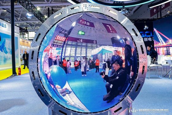 P2.0mm LED σφαιρική οθόνη σειρά 360 μοίρες πλήρης θέασης μεγέθη οθόνης μπορεί να προσαρμοστεί
