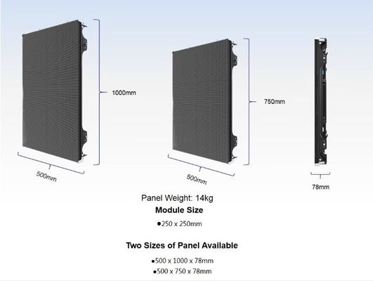 Gstar-II Series 500*750mm Indoor Rental LED Display Fixed Installation P1.5 P1.953mm Various Shapes