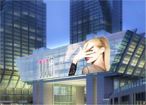 Διαπερατότητα Έως 83% Για Οθόνη Προβολής LED Αόρατου Φιλμ Πλήρους Οθόνης Σε Γυάλινους Τοίχους