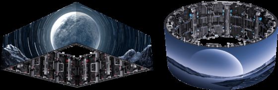 Καλή τιμή Περιμετρική οθόνη LED σταδίου με ντουλάπι από χυτό αλουμίνιο και μέγεθος 500*500mm/500*1000mm για σκηνή, εκκλησία, στούντιο εκπομπών σε απευθείας σύνδεση